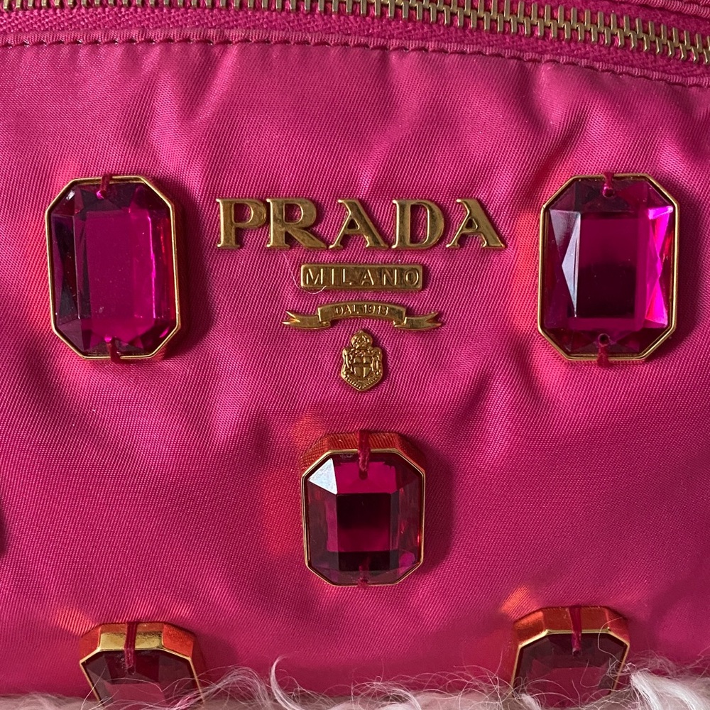 PRADA Fuchsia Embellished Shoulder Bag 💖 - Picture 5 of 17